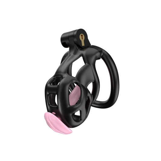 Black Nano Cobra Chastity With Urethral