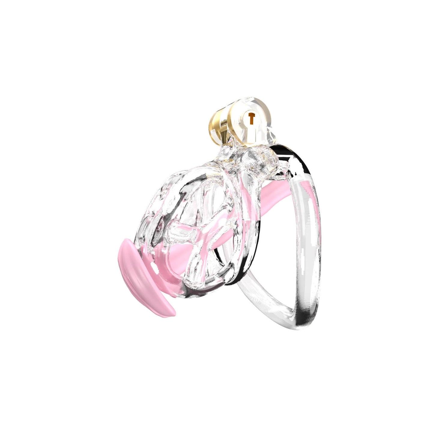 Transparent Cobra Nub Chastity Kit With Urethral