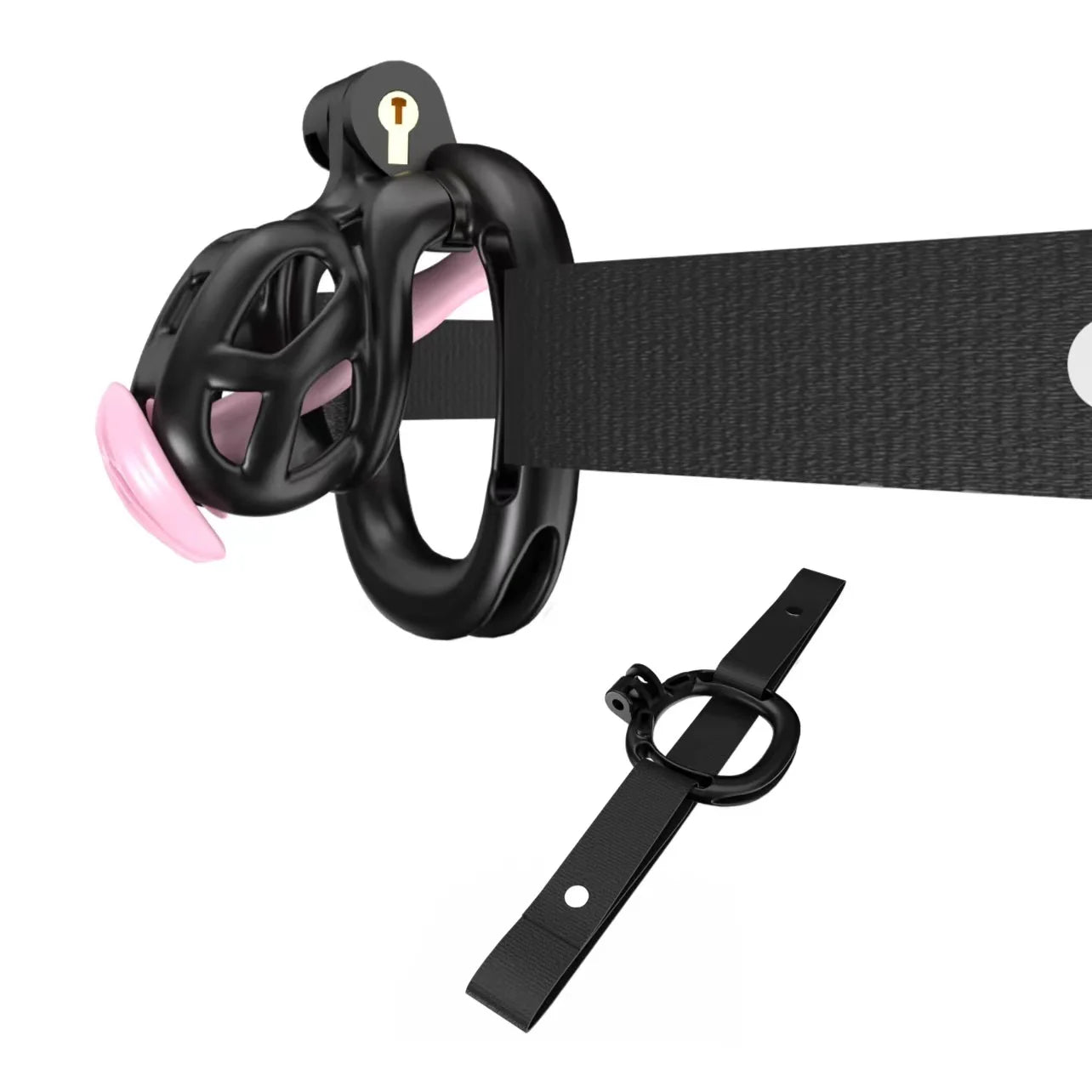 Cobra Chastity Set With 4 Wearable Ring