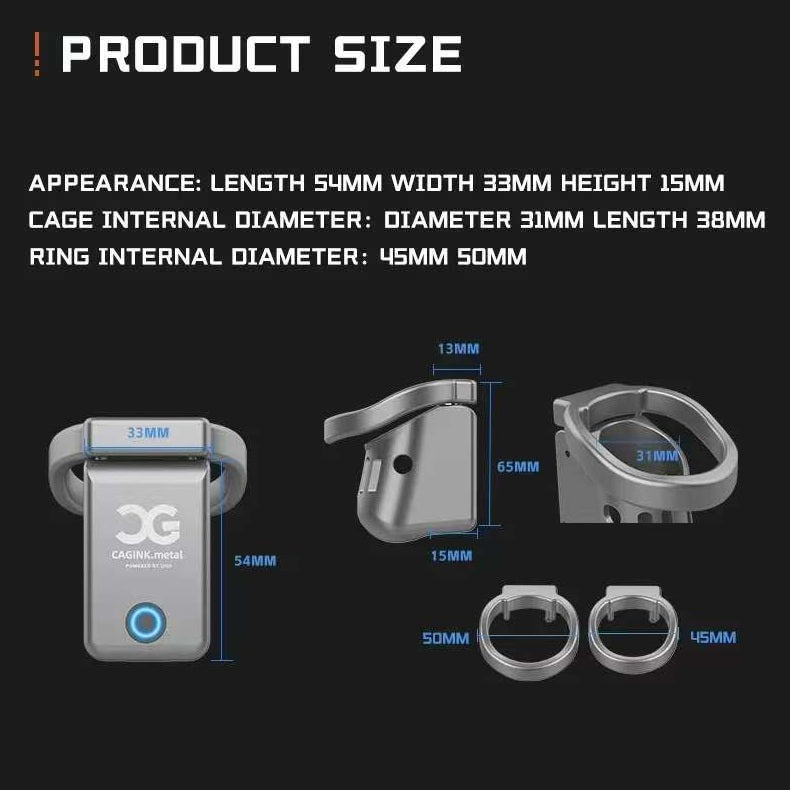CAG.INK Metal Bluetooth Chastity Cage