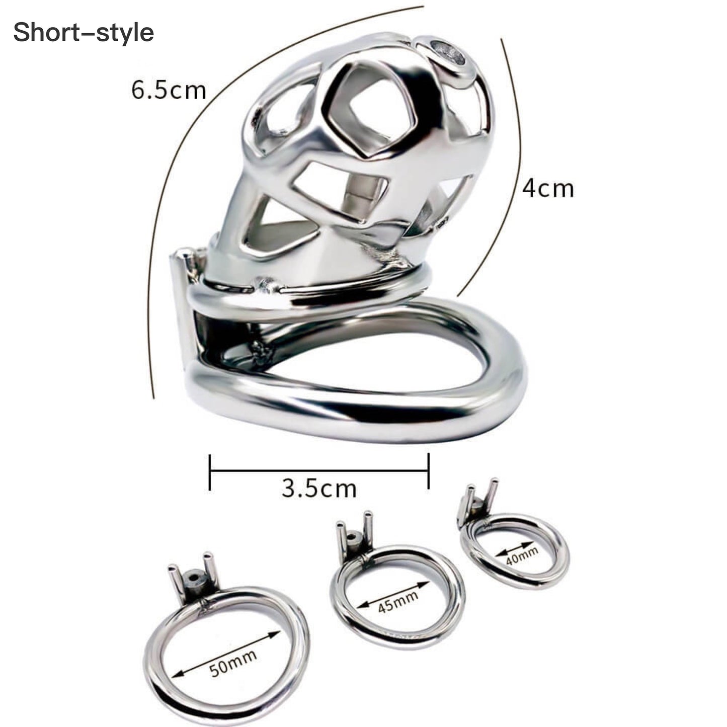 Mamba Chastity Cage 2.56 to 3.74 inches Long