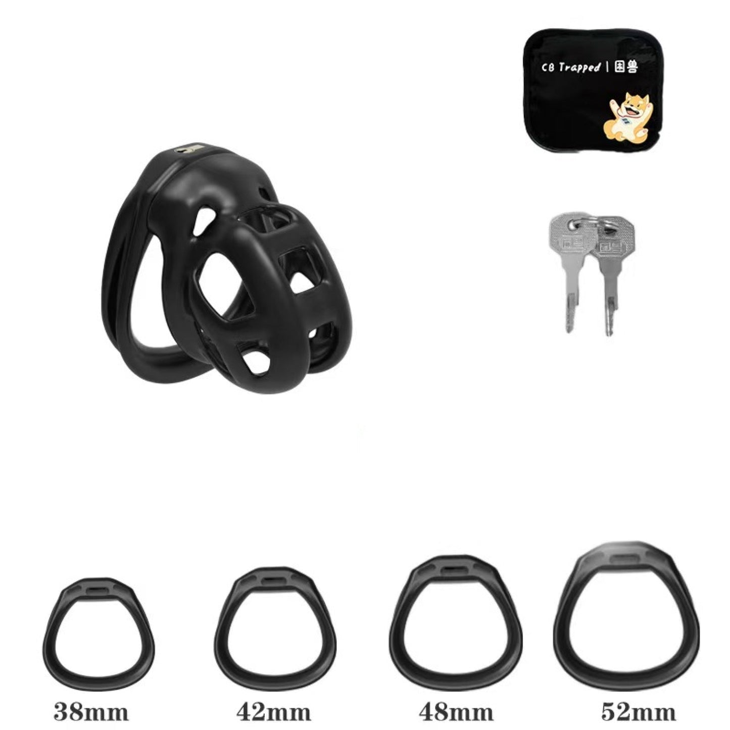 Concealed Python Strap Cobra Chastity Cage - 1
