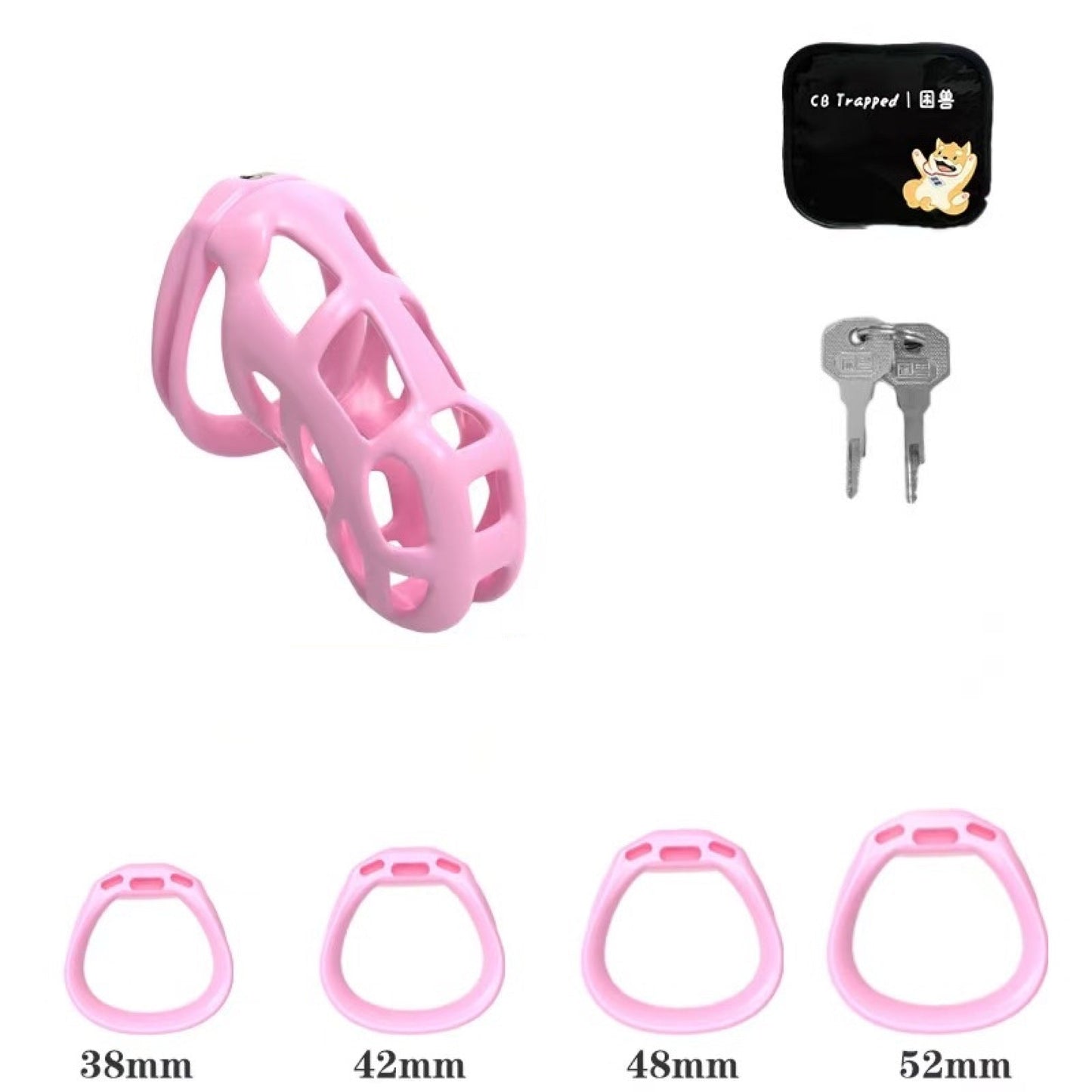 Concealed Python Strap Cobra Chastity Cage - 8