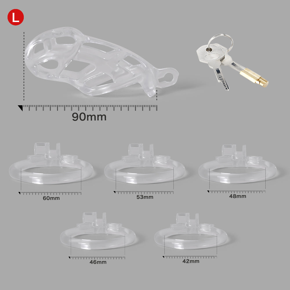 Ice Vision Clear Cobra Chastity Cage Type L