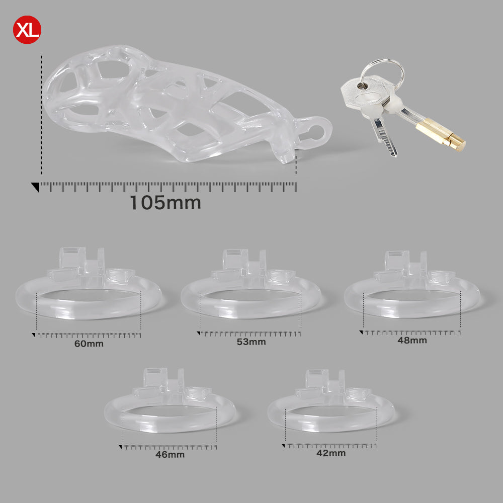 Ice Vision Clear Cobra Chastity Cage Type XL