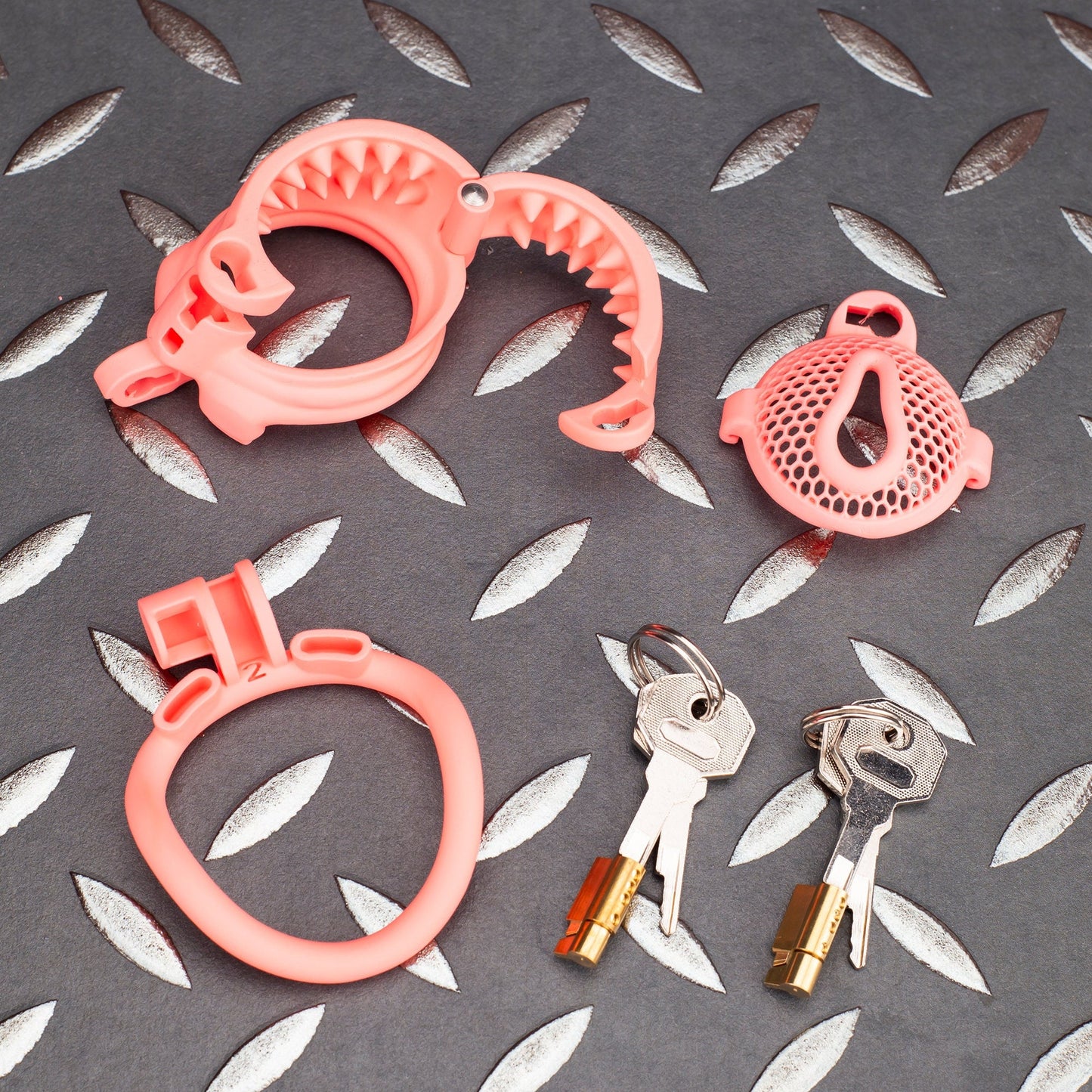 Honeycomb Convenient Slide Chastity Cage Custom Name