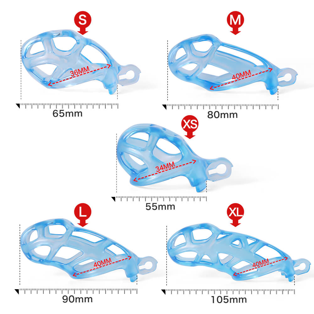 Ice Vision Design Blue Cobra Chastity Cage