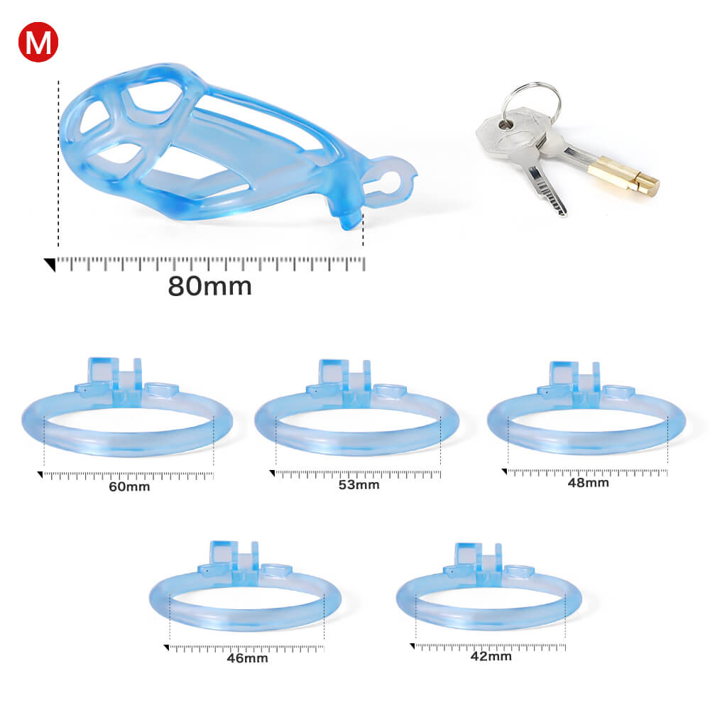 Ice Vision Design Blue Cobra Chastity Cage