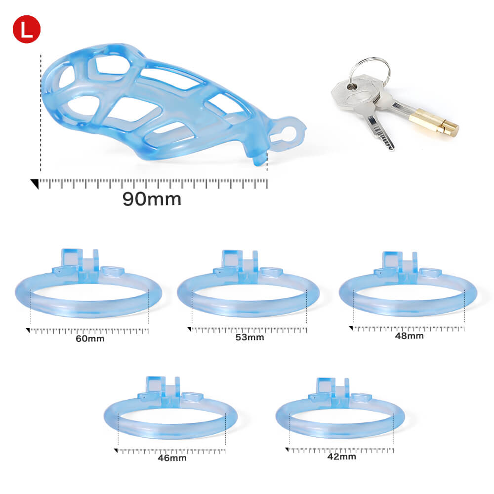 Ice Vision Design Blue Cobra Chastity Cage
