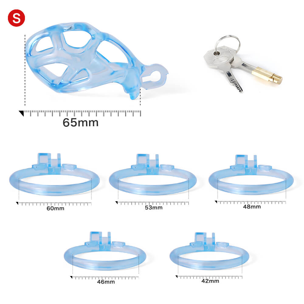 Ice Vision Design Blue Cobra Chastity Cage