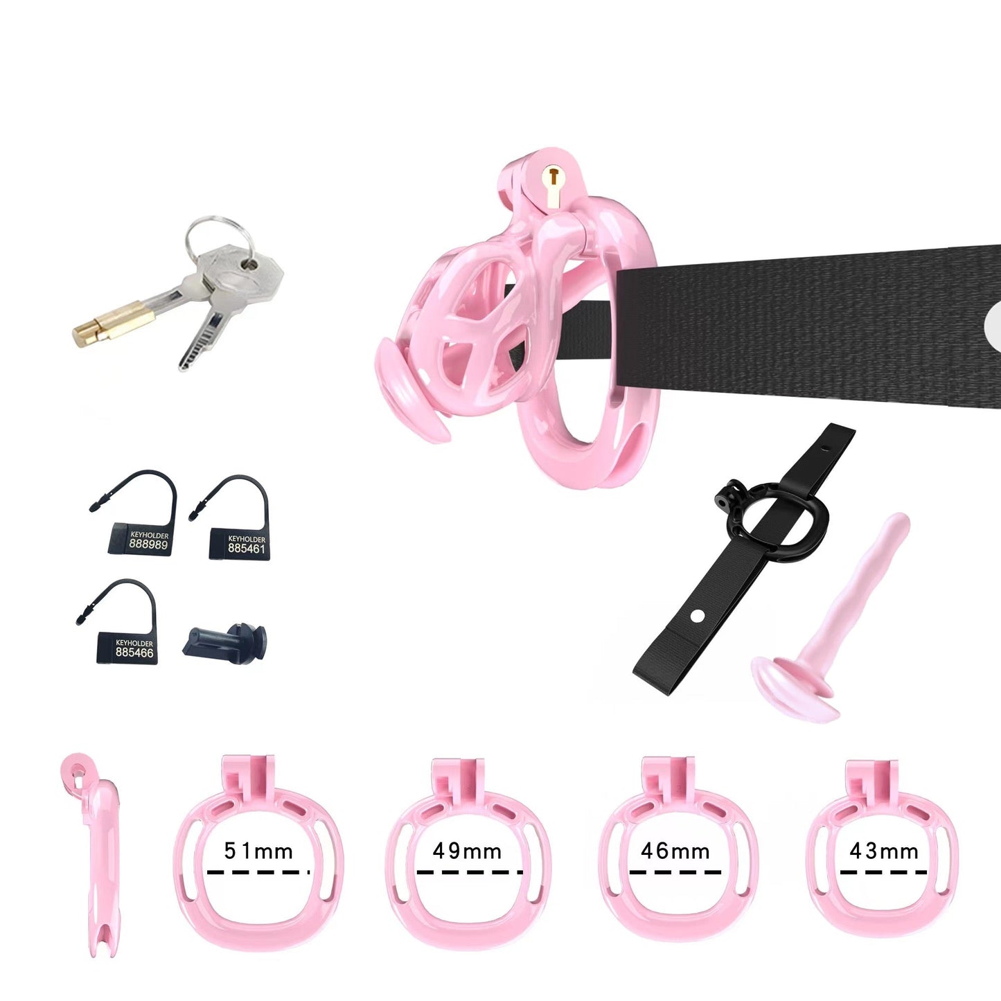 Pink Cobra Chastity Nub Kit With Belt