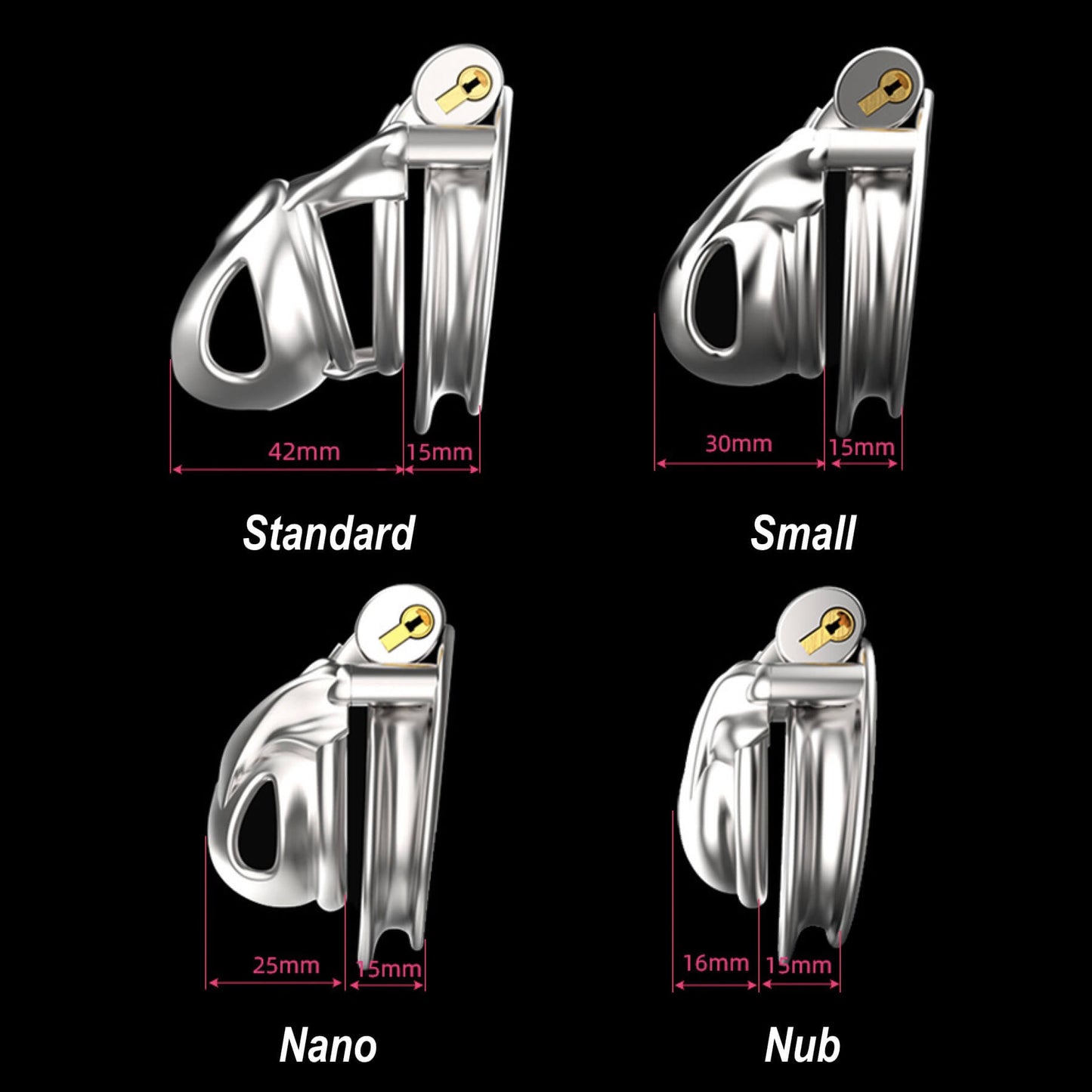 Small Stainless Steel Python V7.0 Chastity Device