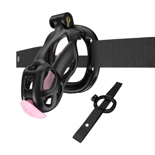 Black Cobra Chastity Small Kit With Belt