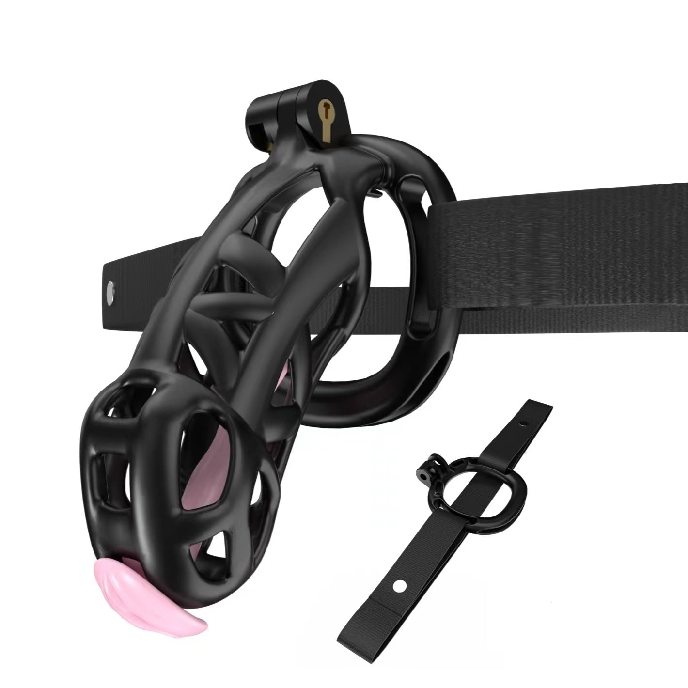 Black Cobra Chastity Maxi Kit With Belt