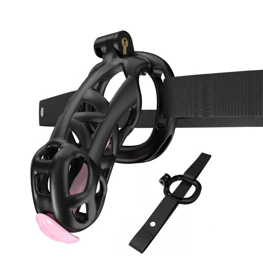 Black Cobra Chastity Maxi Kit With Belt