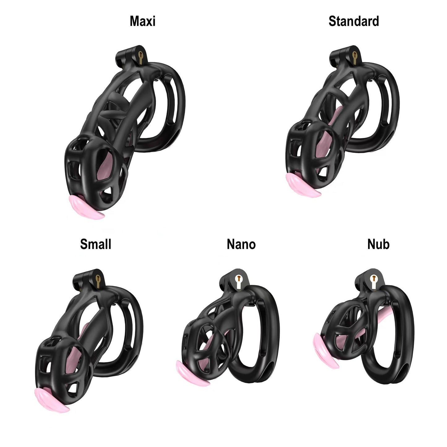 Black Cobra Chastity Small Kit With Belt