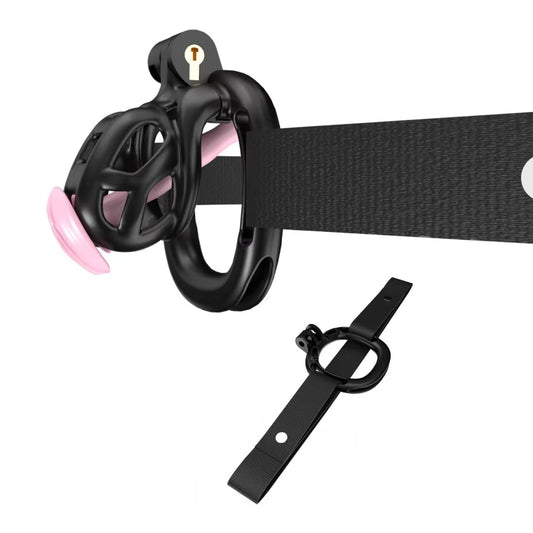 Black Cobra Chastity Nub Kit With Belt
