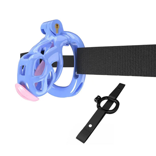 Blue Cobra Chastity Nano Kit With Belt