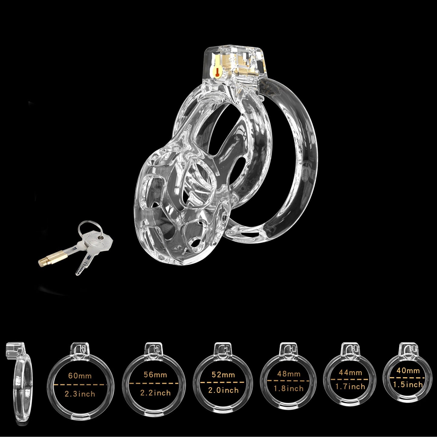 Elastic Transparent Cobra Chastity Cage - 5