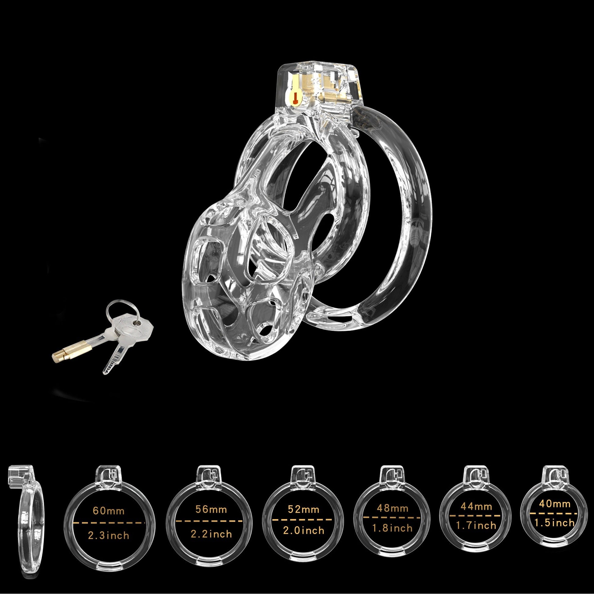 Elastic Transparent Cobra Chastity Cage - 5