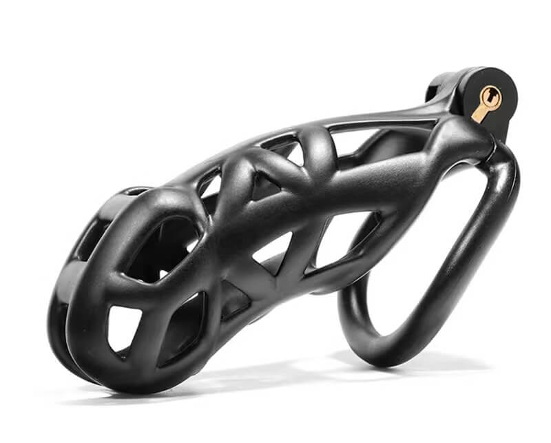 Cobra Male Chastity Device With 4 Arc Rings Upgraded