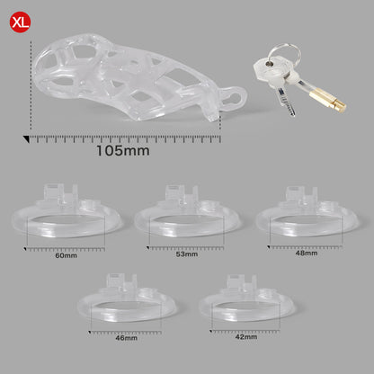 Ice Vision Clear Cobra Chastity Cage Type XL