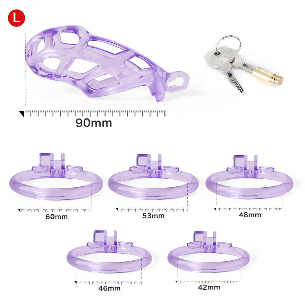 Ice Vision Design Purple Cobra Chastity Cage