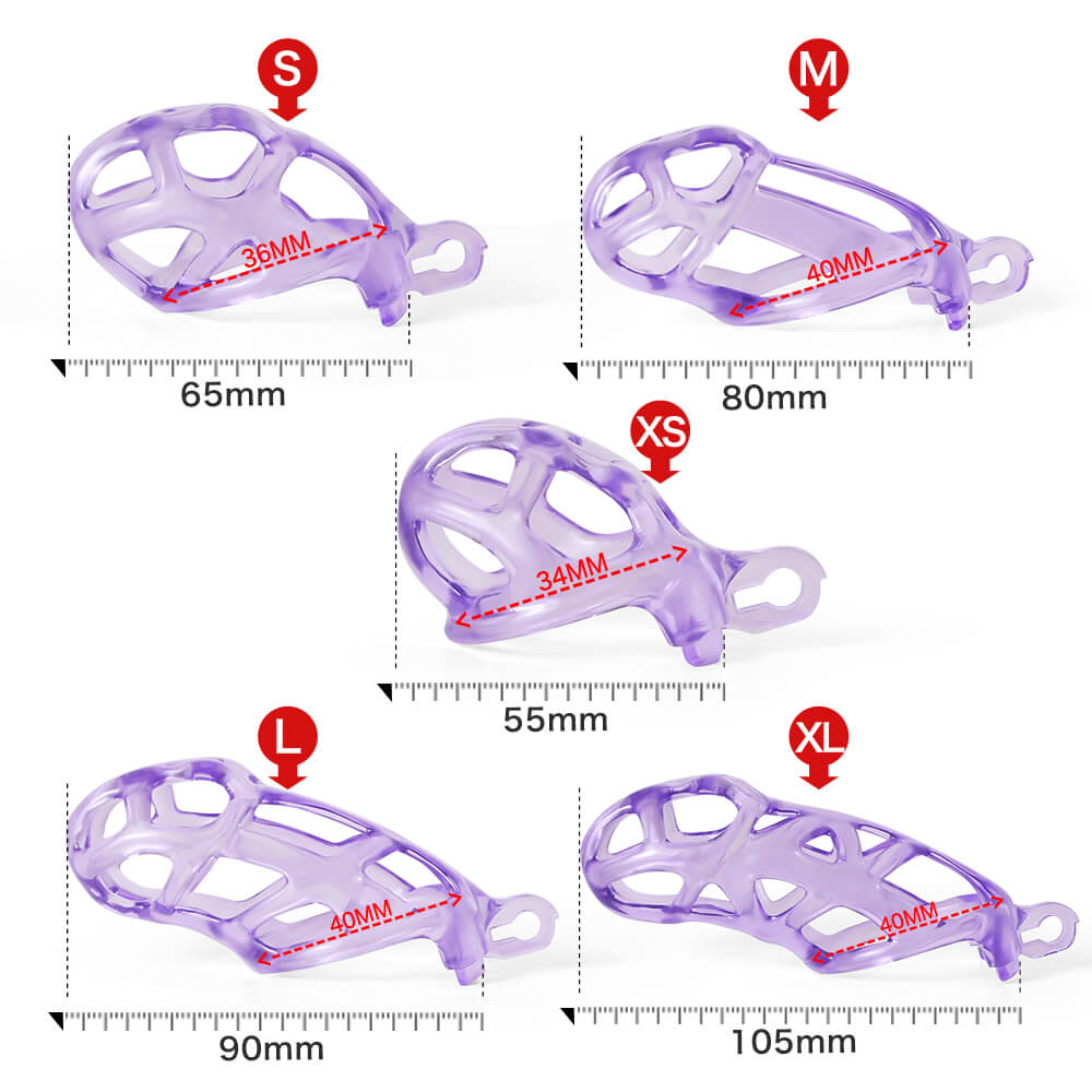 Ice Vision Design Purple Cobra Chastity Cage