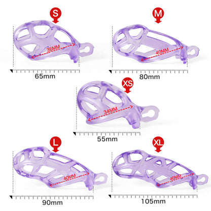 Ice Vision Design Purple Cobra Chastity Cage
