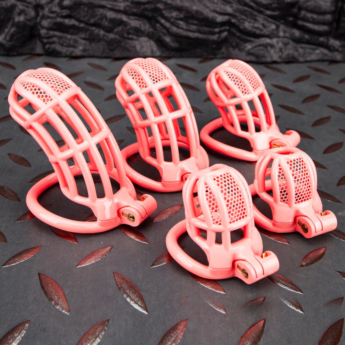 Custom Chastity Cage Mesh Design Pink