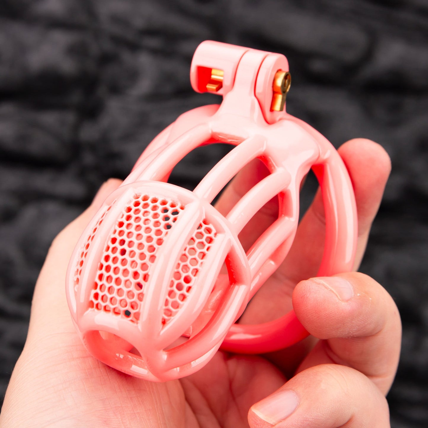 Custom Chastity Cage Mesh Design Pink