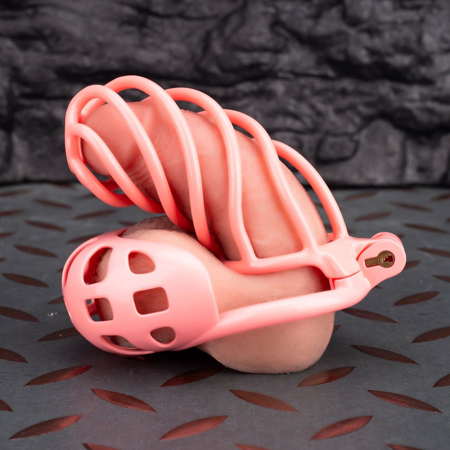 Custom Chastity Cage Curved Balls Penis Ring