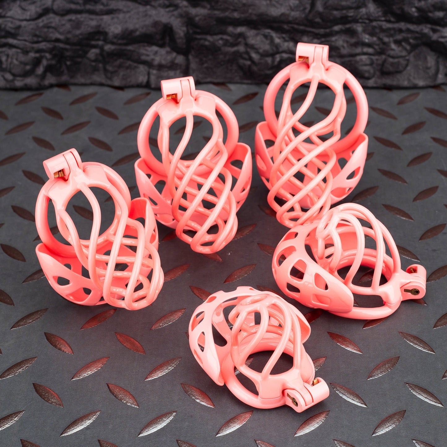 Custom Chastity Cage Curved Balls Penis Ring