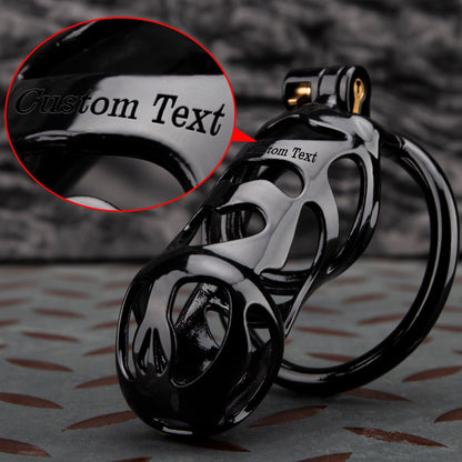 Engraving Custom Text Ghost Car Paint Chastity Cage