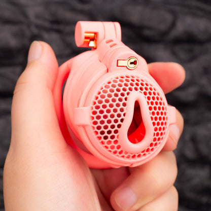 Honeycomb Convenient Slide Chastity Cage Custom Name