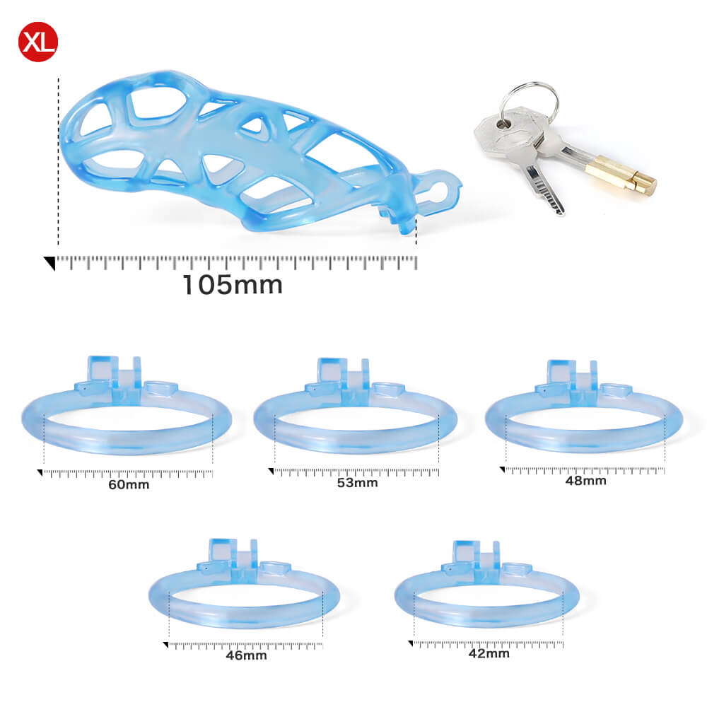 Ice Vision Design Blue Cobra Chastity Cage