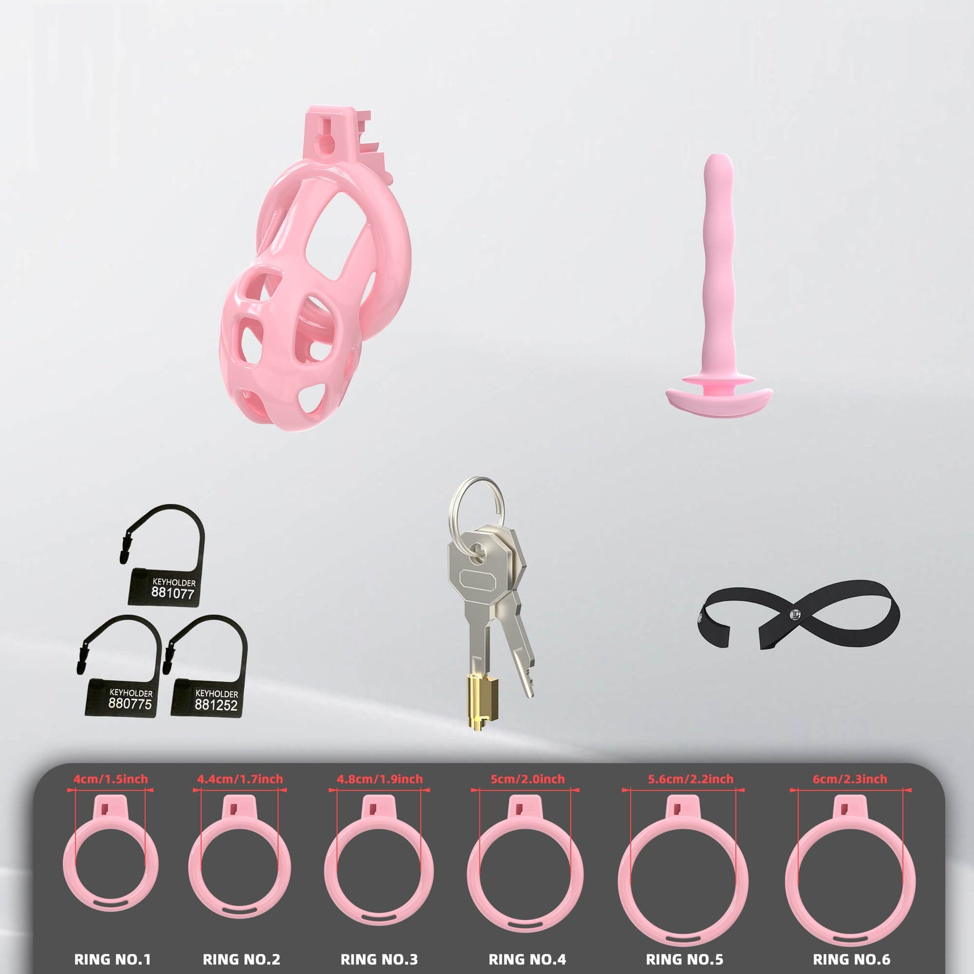 Pearl Pink Cobra Soft Silicone Chastity Cage 2
