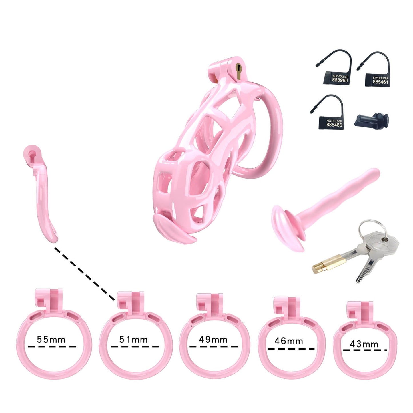 Pink Standard Cobra Cage With Urethral