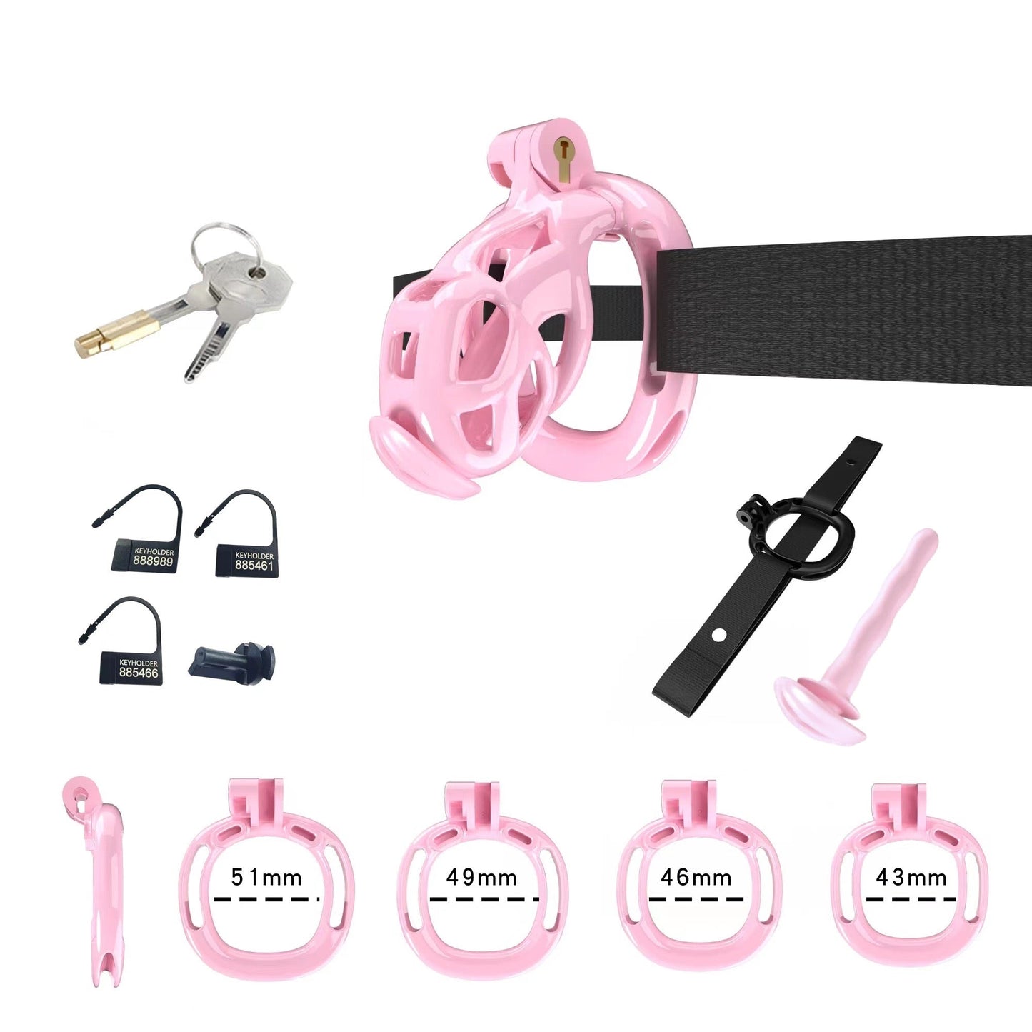 Pink Cobra Chastity Nano Kit With Belt