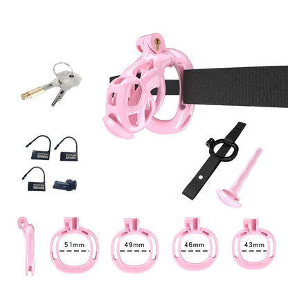 Pink Cobra Chastity Nano Kit With Belt