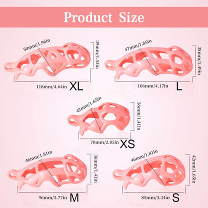 Pink Mamba Shackle Resin Male Chastity Device