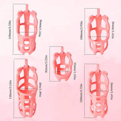 Pink Mamba Shackle Resin Male Chastity Device
