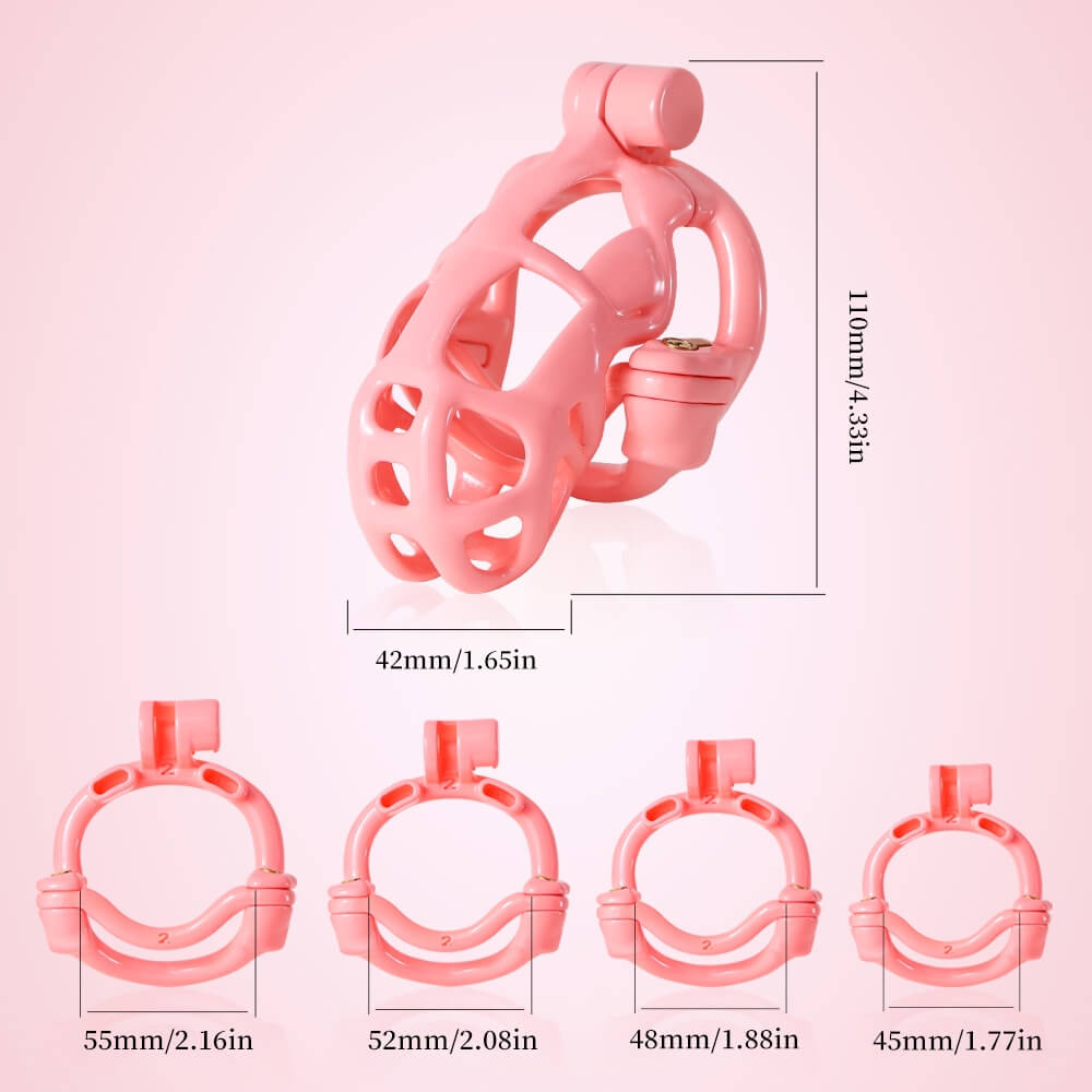 Pink Mamba Shackle Resin Male Chastity Device