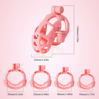 Pink Mamba Shackle Resin Male Chastity Device