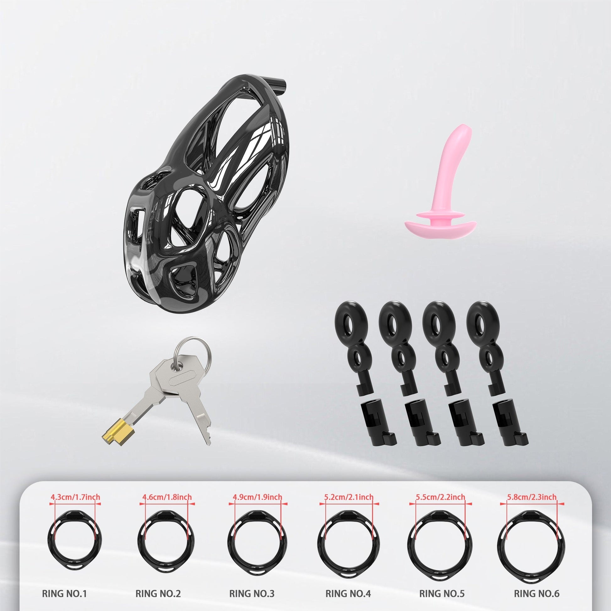 Upgrade Invisible Black Cobra Chastity Cage 4