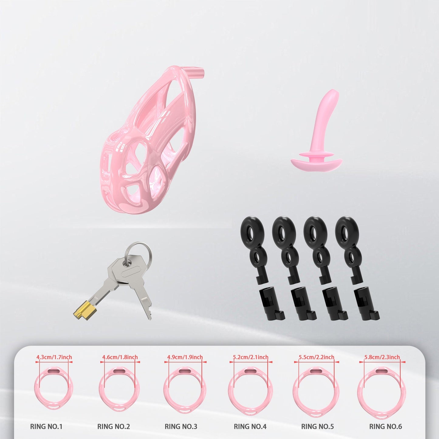 Upgrade Invisible Pink Cobra Chastity Cage 3
