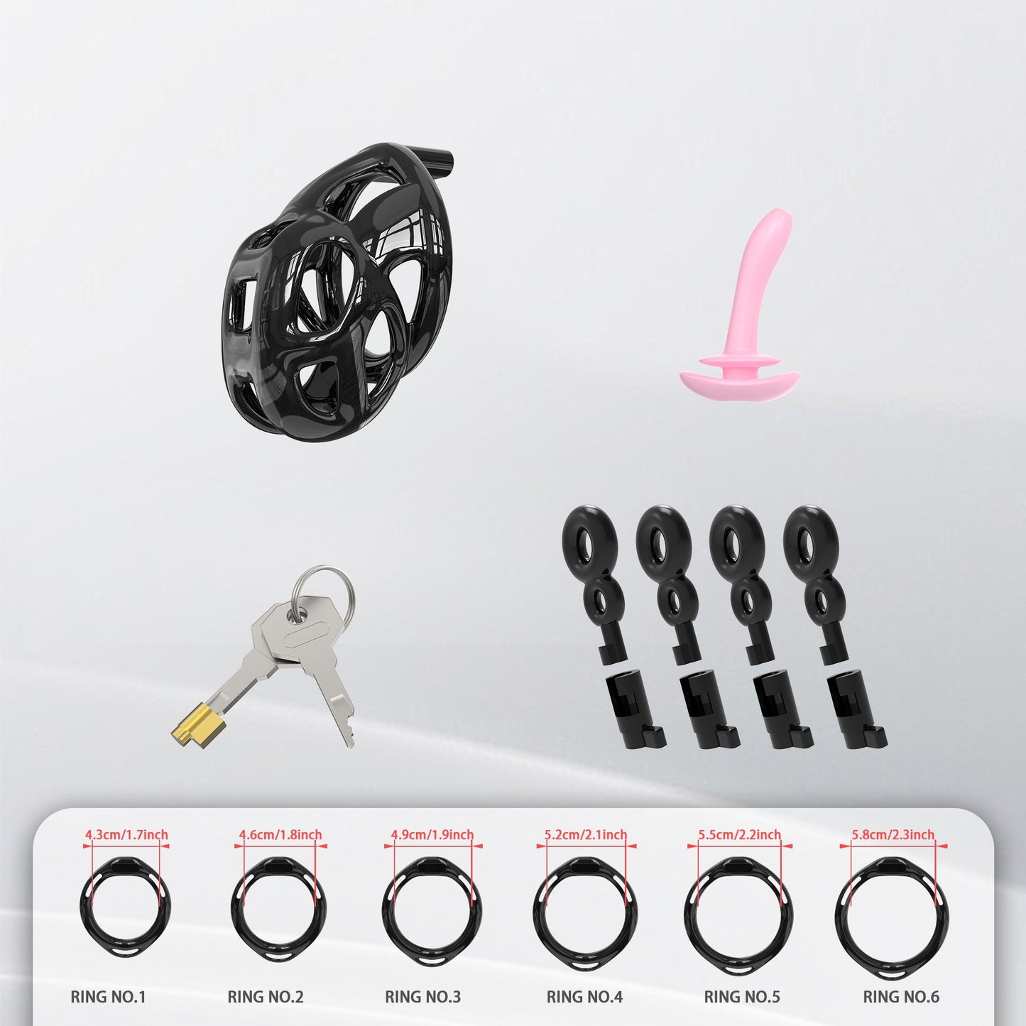 Upgrade Invisible Black Cobra Chastity Cage 3