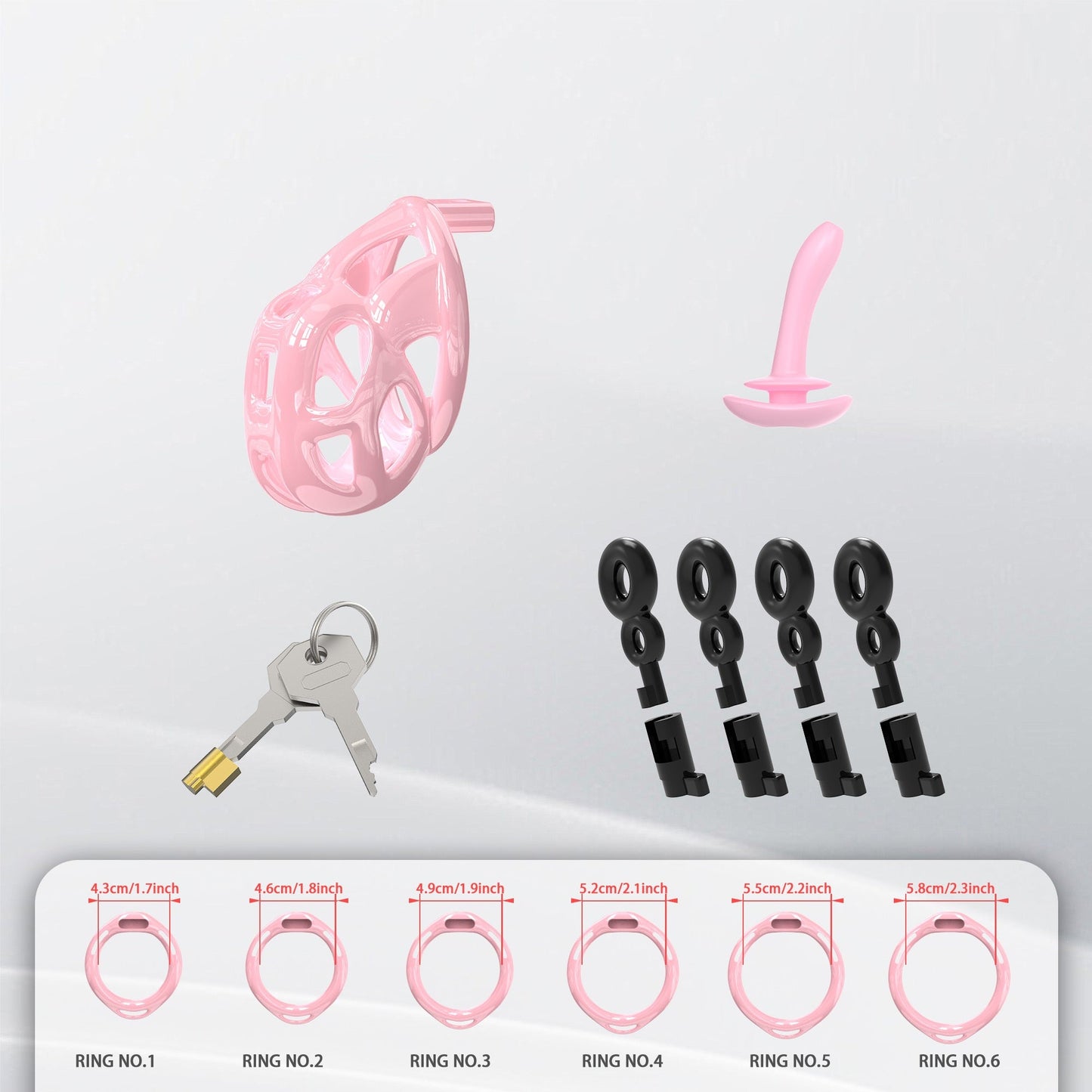 Upgrade Invisible Pink Cobra Chastity Cage 2