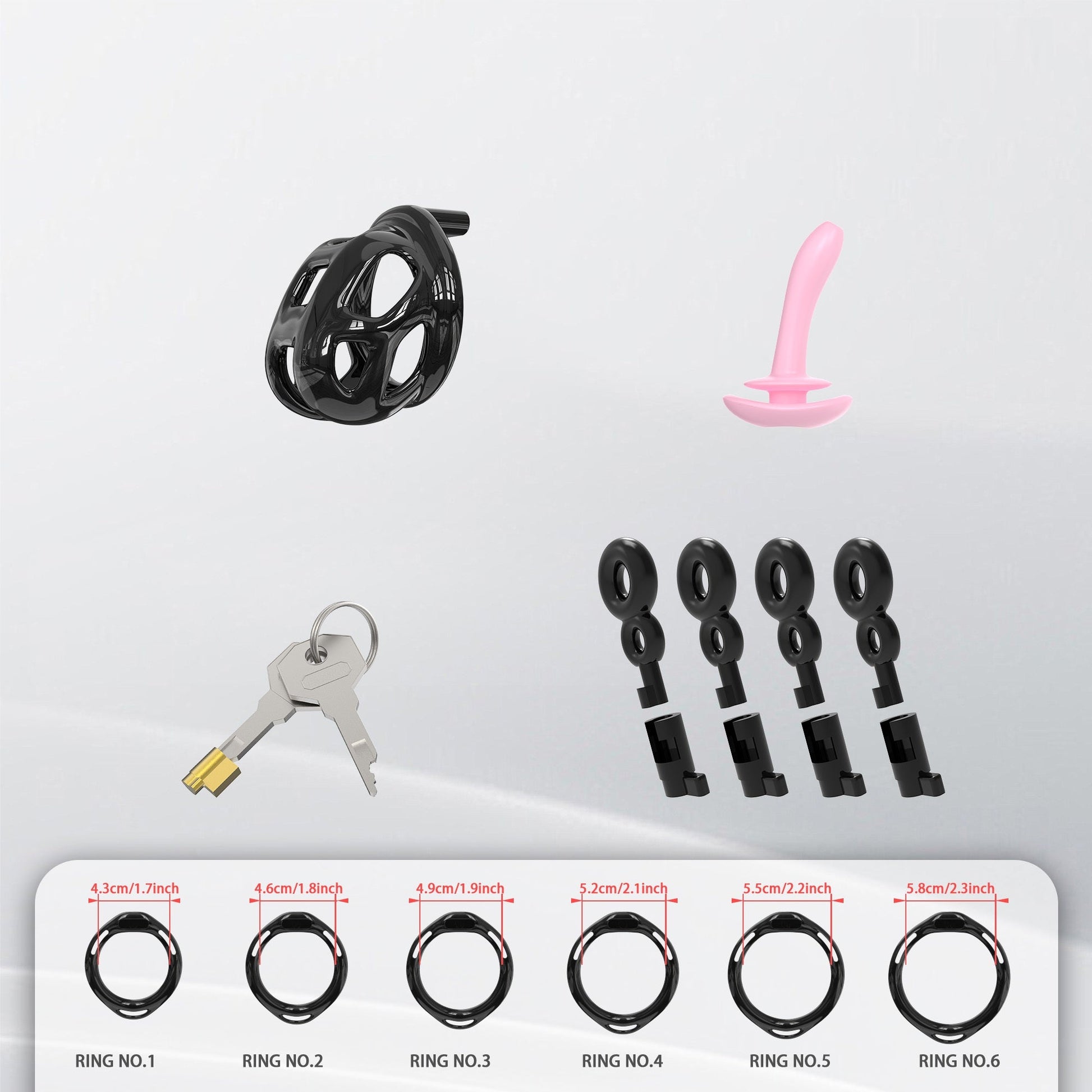 Upgrade Invisible Black Cobra Chastity Cage 