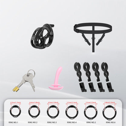 Upgrade Invisible Black Cobra Chastity Cage 5